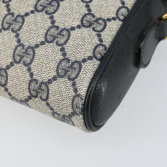 GUCCI GG Supreme Sherry Line Shoulder Bag PVC Navy Gold 89 02 055 Auth 143138 - Picture 15 of 16